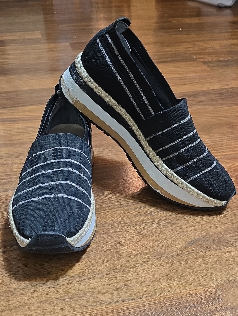 OTBT Islander Black Knit Espadrille Sneaker Slip Ons